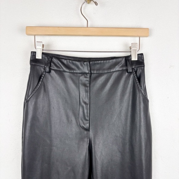 Meshki Tyra Black Straight Leg Faux Leather Pants Sz S - Picture 5 of 11